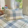 Par de fundas de almohada de algodón puro sencillas para adultos, hombres y mujeres, 48 x 74 cm
