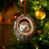 Coruja Transfronteiriça Decorações de Natal de Animais Pingentes para Árvore de Natal Pingentes Planos de Acrílico Pingentes para Carro