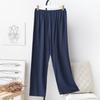 Pantalones de pijama de algodón y seda nuevos para hombre de verano, Pantalones caseros de algodón artificial de talla grande, Adecuados para primavera y otoño, Se pueden usar fuera, Pantalones Kung Fu rectos holgados