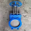 Válvula Gaveta Tipo Faca Válvula para Lodo Z73X-10 DN350 Válvula Gaveta Tipo Faca para Lodo de Carvão Mineral Válvula de Descarga de Escória