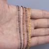 Cadena de eslabones de cruz de hierro recubierta de cobre, cadena de cuentas con clip de compresión fina, pulsera, accesorios de joyería, cadena, accesorios para joyería hecha a mano DIY