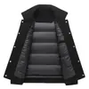 Chaqueta de plumón para hombre, estilo old money, para hombres de mediana edad y jóvenes, business casual, con cuello alto, engrosada para abrigar, abrigo corto de lana, moderno