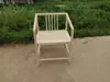Silla Oficial de Sombrero de Madera Maciza Blanca sin Acabar, Silla de Comedor, Silla Blanca sin Acabar con Respaldo de Peine, Sillón, Piezas Blancas sin Acabar