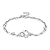Pulsera entrelazada para mujer, diseño de nicho, pulsera de doble capa, lujo ligero, regalo para el Día de Tanabata y San Valentín para mujer