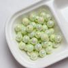 Cuentas redondas luminosas Mabei de 8-12 mm de color sólido con agujero recto para pulsera de cadena de teléfono móvil, accesorios de joyería