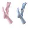 Novas Meias de Yoga Antiderrapantes Coloridas com Bolinhas Meia de Cano Médio com Cinco Dedos Meias Especiais para Yoga Pilates Meias Esportivas para Fitness para Mulheres Outono e Inverno