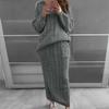 Moda Femenina Otoño/Invierno 2026 Nuevo Suéter de Punto Trenzado Estilo Europeo y Americano Amazon Conjunto de Vestido para Mujer