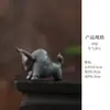 Coador de chá criativo de tartaruga dragão, acessório para mesa de chá, conjunto de chá kung fu, cerâmica Ru com esmalte craquelado, adequado para pets de chá, ornamento decorativo