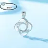 Colgante Sencillo Pequeño Molino de Viento de Oro Blanco para Hombres y Mujeres, Soporte Vacío de Cobre para Colgante, Diamante de Imitación Redondo Huazi para Incrustar DIY Plata 925