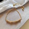 Pulsera de Bambú con Diamantes Nuevo Diseño de Nicho Pulsera de Lujo Ligero Pulsera Elegante de Moda Celebridad de Internet Chapada en Oro al por Mayor