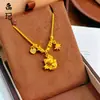 Tienda de Oro Mismo Estilo Collar de Corazón Picado Chapado en Oro Alta Retención de Color Floral Mariposa Moneda de los Cinco Emperadores Collar Venta al por Mayor