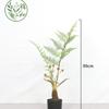 Planta de árvore falsa de plástico de samambaia de macaco dourado de simulação de ponta, vaso de chão, decoração de flor interna para sala de estar, bonsai verde falso