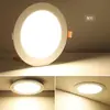 Panel de Luz LED Empotrado 18W24W Redondo Cuadrado Ultradelgado Luz de Techo Cocina Sala de Estar Pasillo Downlight de Ahorro de Energía
