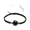 Pulseira de Casal Obsidiana Dourada Preta Natural Par de Corda de Mão Tecida de Cristal Nicho para Meninos e Meninas para Comemorar Presentes de Dia dos Namorados