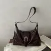 Bolsa de ombro transversal simples, versátil e estilosa, com textura retrô de nicho de alta qualidade, nova moda primavera 2026