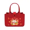Regalo de Acompañamiento para el Año Nuevo 2025 Regalo del Año de la Serpiente Bolsa de Regalo Hebilla Oculta Festiva Gran Capacidad Bolso de Fieltro con Logo Personalizado