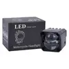 Foco Led Externo para Motocicleta Cañón Pequeño Vehículo Eléctrico Modificado Doble Color Alto y Bajo Impermeable Voltaje Amplio