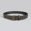 Cinturón Casual Versátil para Mujer Estilo Punk Hebilla Cuadrada Elegante Cinturón Vintage para Mujer Talla Única Cinturón Hueco de Cuero para Mujer