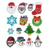 Adesivos de Bordado Computadorizado Transfronteiriços Natal Lantejoula Bordado Papai Noel Árvore de Natal Floco de Neve Boneco de Neve Veado Bordado Adesivos de Tecido