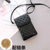 Bolsa Pequena Transversal Feminina de Couro Macio com Zíper Acolchoada para Celular com Tela Grande Porta-Chaves Porta-Moedas Bolsa para Celular