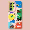 Funda de Teléfono Animales Coloridos Compatible para Samsung s26 s25+ Dopamina s24 Dibujos Animados con Correa s23ultra Funda Suave