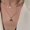 Collar de Piedra Ópalo Diseño Minimalista de Nicho Gama Alta para Mujer Cadena para Clavícula de Moda Simple Lujo Ligero Nuevo Accesorio de Moda