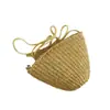 Bolso de Paja Infantil Qiu Nan Estilo Coreano Moda Nuevo Hecho a Mano Dibujos Animados Bolso Cruzado para Llevar al Aire Libre Bolso Decorativo para Bebé