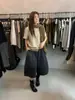 ULOUR/U otoño estilo coreano simple versátil pantalón falda curva de cinco puntos, pantalones adelgazantes y casuales 67071