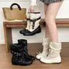 Couro macio nova fivela personalizada botas estilosas estilo doce cool estilo japonês salto escondido moda feminina botas versão slim verão balé