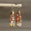 Pendientes de Colgante Artísticos Vintage Forma de Gota Emperador Natural Elegantes Elegantes Elegantes Elegantes Pendientes para Mujer