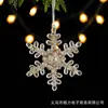 Decoraciones de árbol de Navidad de acrílico transparente transfronterizas, adornos colgantes, copos de nieve, renos, ángeles, colgantes de cristal, arreglos para árbol de Navidad