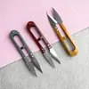 Tesoura de Fio Portátil Doméstica Tianyi em Forma de U Aço Inoxidável Mola Forte Estilo Tesoura para Cortar Linha de Costura de Roupas