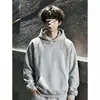 Sudadera con Capucha Retro Americana para Hombre Otoño Patchwork Desconstruido Sudadera con Capucha Silueta Cleanfit Ropa Exterior Tops para Adolescentes