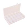 Caja de almacenamiento pequeña de plástico transparente de 18 rejillas para guardar herramientas de joyería, artículos de pesca con cuentas y tapa.
