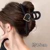 Presilha de Garra Grande com Pérola, Grampo de Tubarão para Cabelo para Mulheres, Presilha Simples para Coque na Parte de Trás da Cabeça, Acessório de Cabelo Versátil
