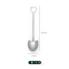 Espátula de Acero Inoxidable, Pala de Hierro, Cuchara para Helado, Cuchara para Postre, Cuchara Mezcladora, Vajilla Doméstica, Regalo, Pastel, Cuchara para Helado de Mango Largo