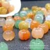 Seda Dourada Natural Jade Flor de Jasmim Abóbora Colorida com Furo Sino de Vento Contas para Pulseira DIY Joia Pingente Pequenos Acessórios Peças Soltas Venda por Atacado