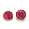 Rubí Cultivado Redondo de Color Claro, Rubí Natural de Imitación, Piedra Suelta, Rubí No Transparente para Incrustar, Wholesale