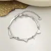 [Acero de titanio de cuerpo entero] 100 pulseras Europa y Estados Unidos 18k no se decoloran mujeres simple Joker ins moda personalizada joyería de mano