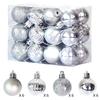 Decorações de Natal transfronteiriças 3 / 4cm24P em forma especial galvanoplastia brilhante terno de bola de Natal pingente de decoração de árvore de Natal