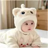 Gorro para Bebé para Otoño e Invierno, Gorro de Felpa Súper Lindo y Cálido para Bebés, Gorro de Punto a Prueba de Viento para Niños Pequeños, para Niños y Niñas, de Moda