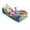 Fabricante de trampolín inflable exterior cuadrado para niños, cama inflable grande exterior, castillo travieso, tobogán inflable, castillo inflable