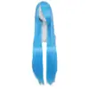 Peluca europea y americana cosplay flequillo largo 1 metro de largo liso 100 cm cabello multicolor niang modelado universal cos peluca fabricantes