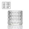 Taza de Vidrio Transparente para Velas al por Mayor Taza Vacía Botella Aromática Decorativa para Sala de Estar Taza de Regalo para Velas Portavelas de Cristal