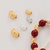 Cuentas al por mayor Color Dorado 18K Resistente al Desgaste Estilo Barroco Cuentas Espaciadoras para Enhebrar Joyería Hecha a Mano DIY Accesorios Cuentas Yuanbao con Patrón Oscuro