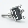 Interruptor Leniu niuzi KN3A-103 de tres patas, tres posiciones, pie de tornillo negro, interruptor basculante