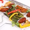 Pinza para Pescado a la Parrilla de Acero Inoxidable Rejilla para Pescado a la Parrilla Pinza de Malla para Pescado a la Parrilla Pinza de Malla para Barbacoa Tabla Utensilio Redondo para Barbacoa Comercial Tamaño Grande