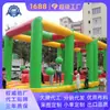 Carrera de obstáculos con estructura inflable grande, pista de juegos inflable móvil para exteriores, carrera de obstáculos inflable para ferias de templos y team building