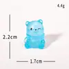 Miniatura de paisagem urso fofo que brilha no escuro cachecol figura de urso caixa surpresa decoração DIY ornamento de resina para mesa
