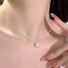 Colar de pérolas feminino, colar de pérolas leve, luxuoso, com corrente de pescoço, corrente de clavícula, joia moderna de alta qualidade, pingente circular